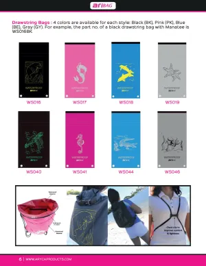 Aryca Waterproof Drawstring Bags
