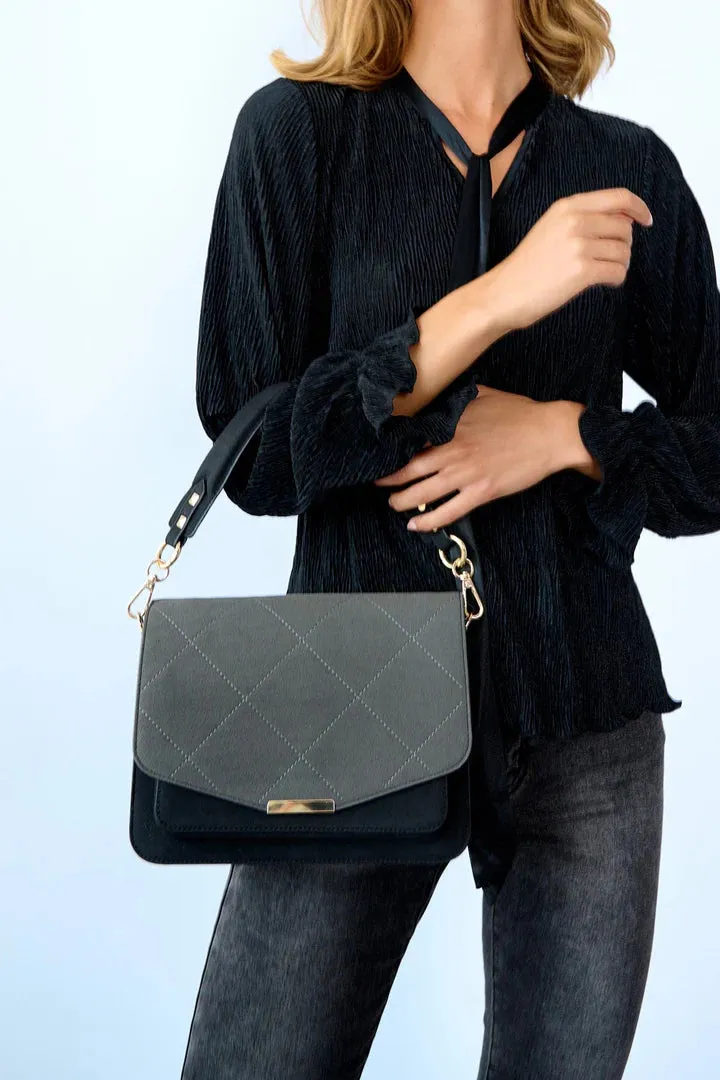 BLANCA MULTI COMPARTMENT BAG DARK GREY/BLACK