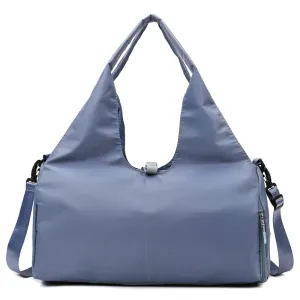 Blue Oxford Fabric Women's Shoulder Bag, Large Capacity Yoga & Gym Bag with Separate Shoe Compartment - Stylish & Functional Sport Bag
