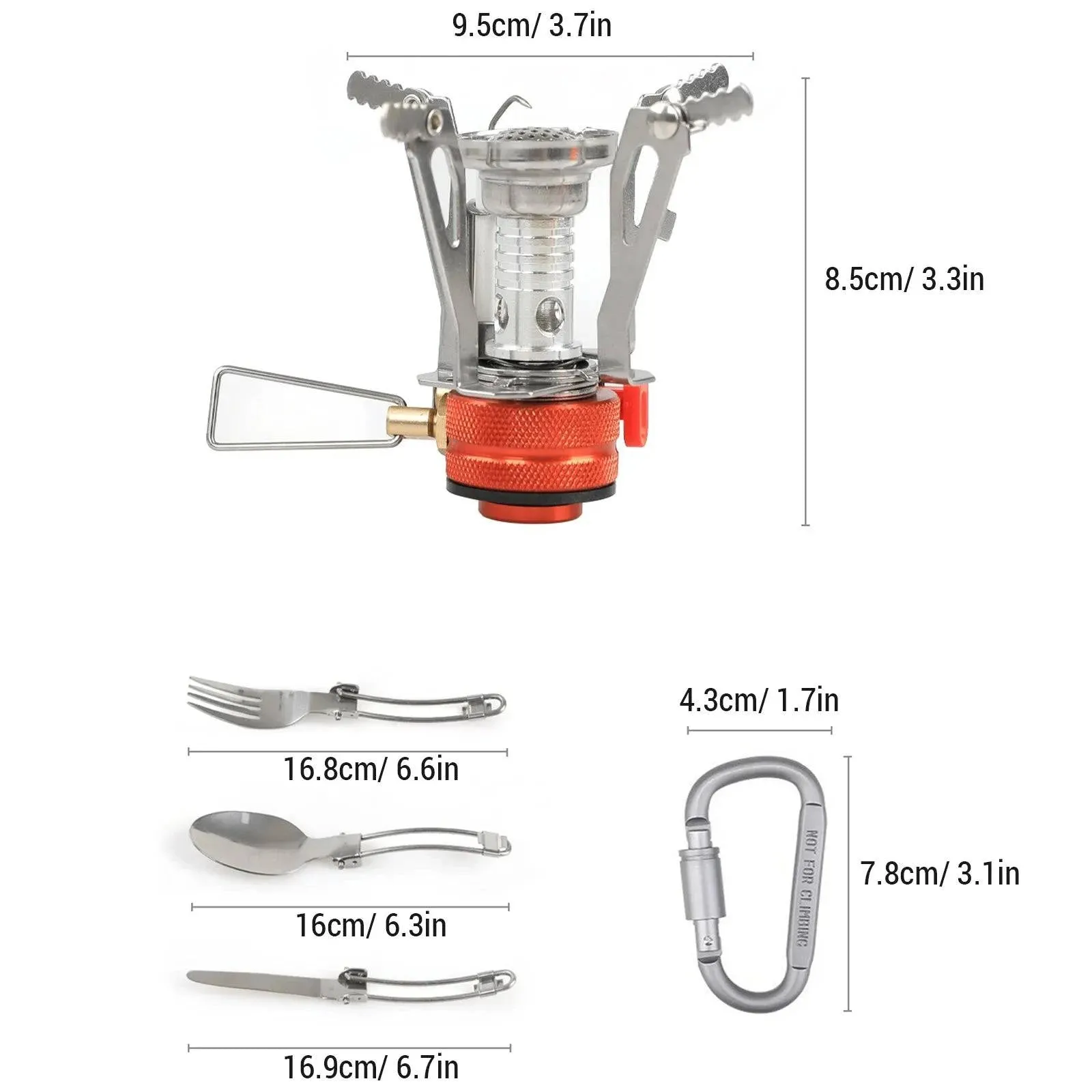 Camping Cookware Mess Kit 1-2 Person Portable Pot and Frying Pan Cup Fork Spoon Set for Camping Hiking Picnic