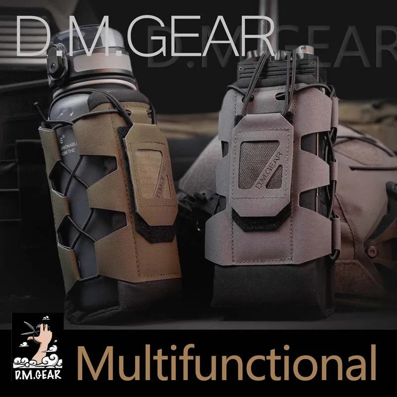 DMGear Tactical Molle Radio Pouch Water Bag Walkie Talkie Military Holder Pocket Interphone