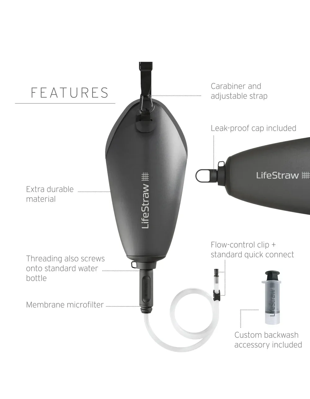 Life Straw Peak Compact Gravity Water Filter System