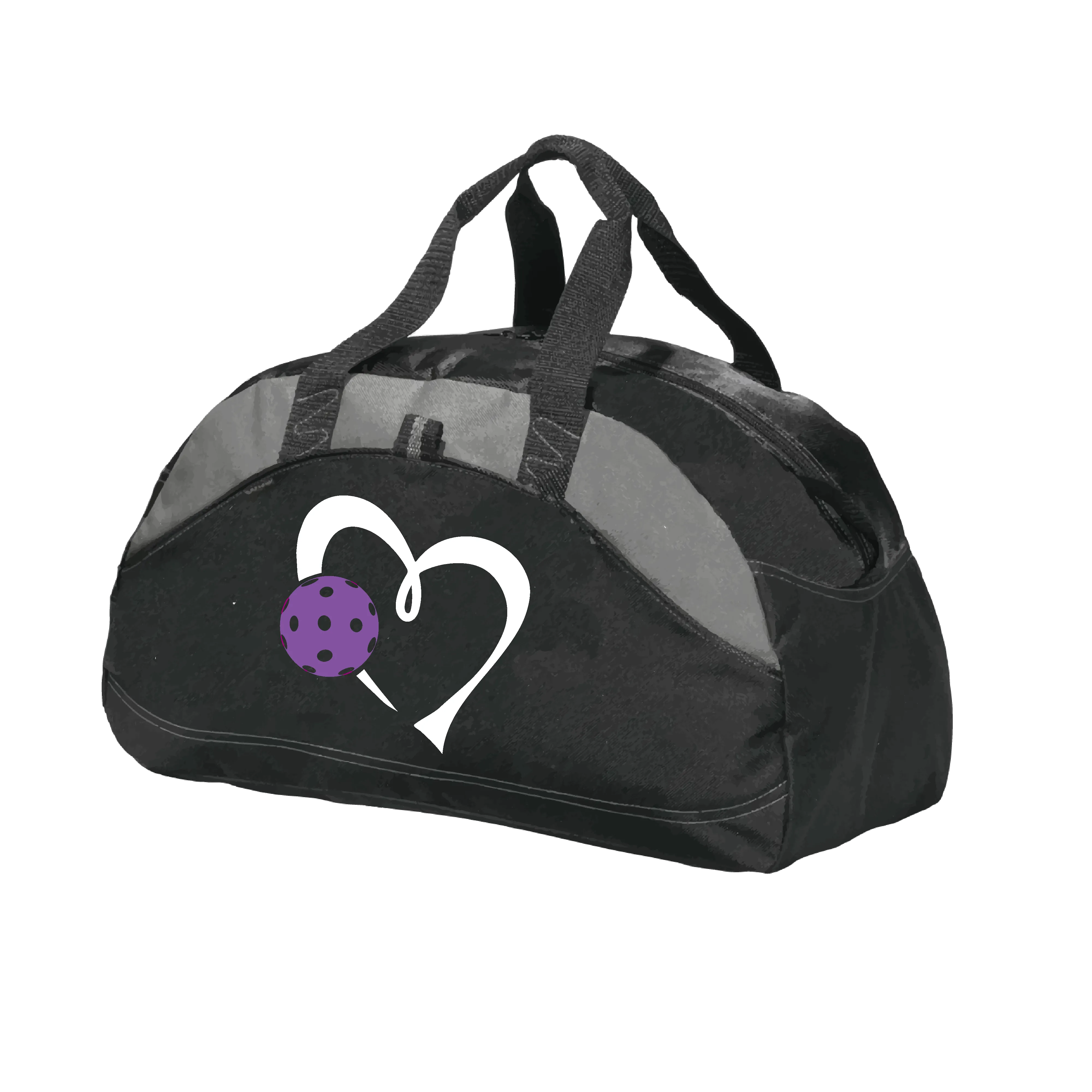 Love Pickleball (Purple) | Pickleball Sports Duffel | Medium Size Court Bag