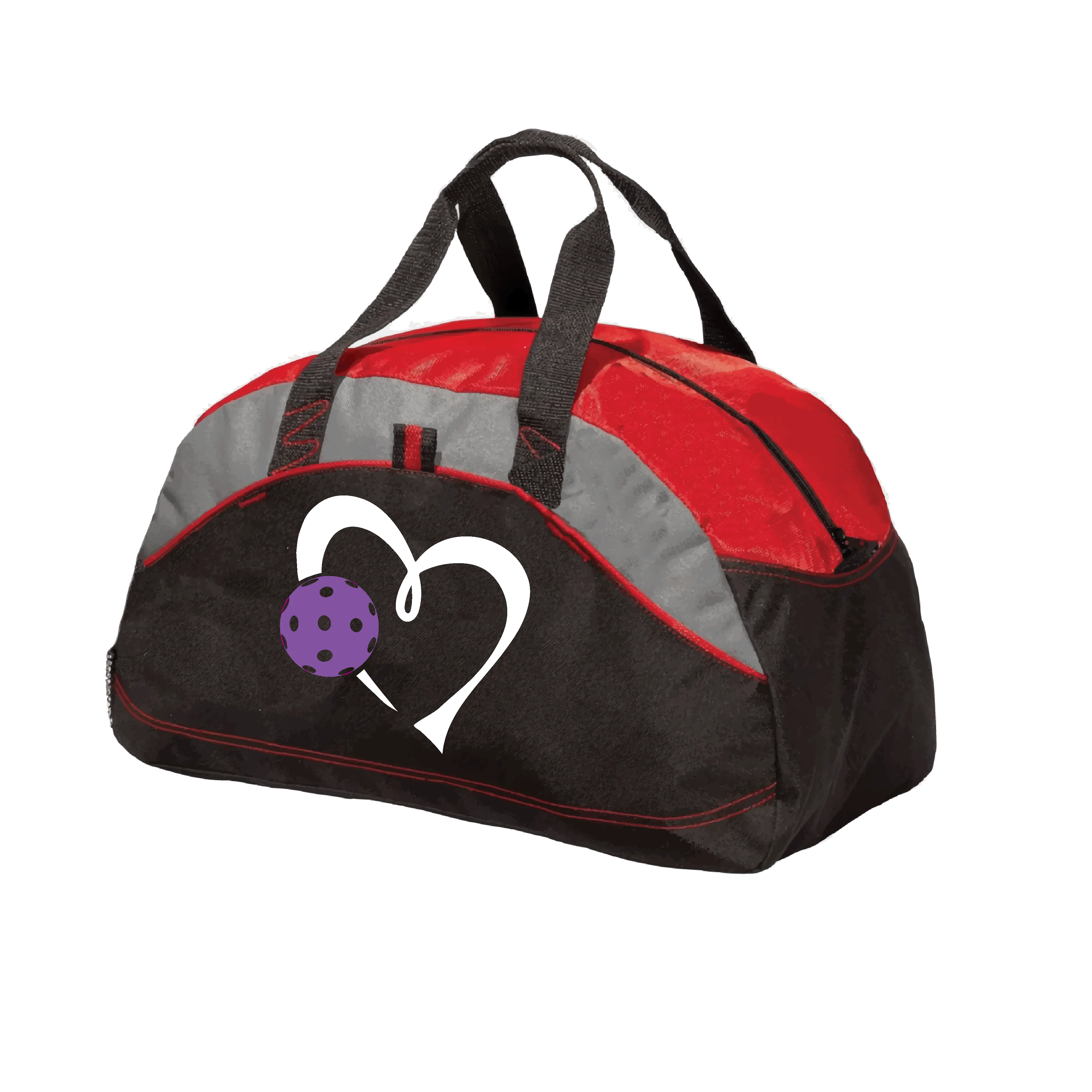 Love Pickleball (Purple) | Pickleball Sports Duffel | Medium Size Court Bag
