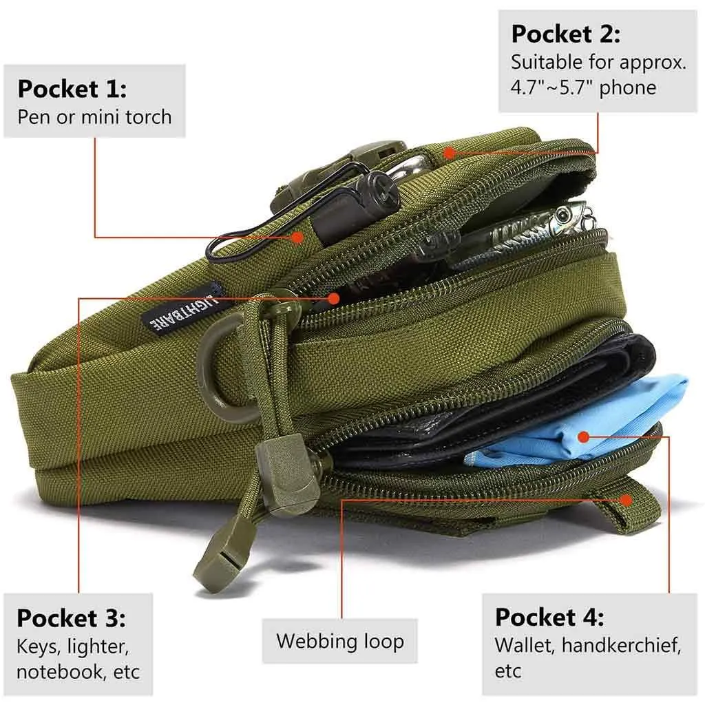 Multipurpose EDC Waist Bag Tactical Molle Belt Pouch