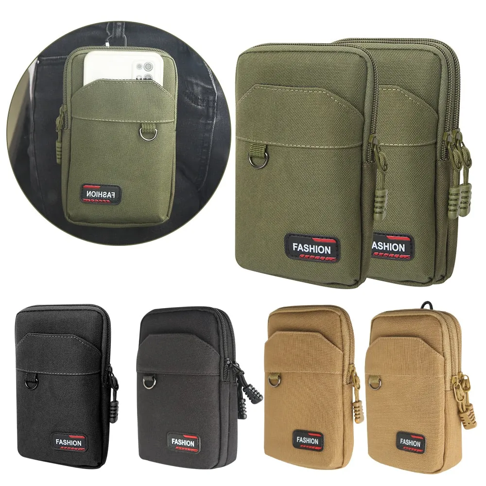 Nylon Tactical Bag Outdoor Molle Military Waist Fanny Pack Men Phone Pouch Camping Gear Purses