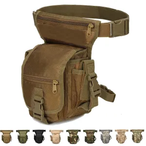 Nylon Tactical Gear Thigh Drop Leg Bag Men Outdoor Hunting Molle Bag Multipurpose Utility Bag