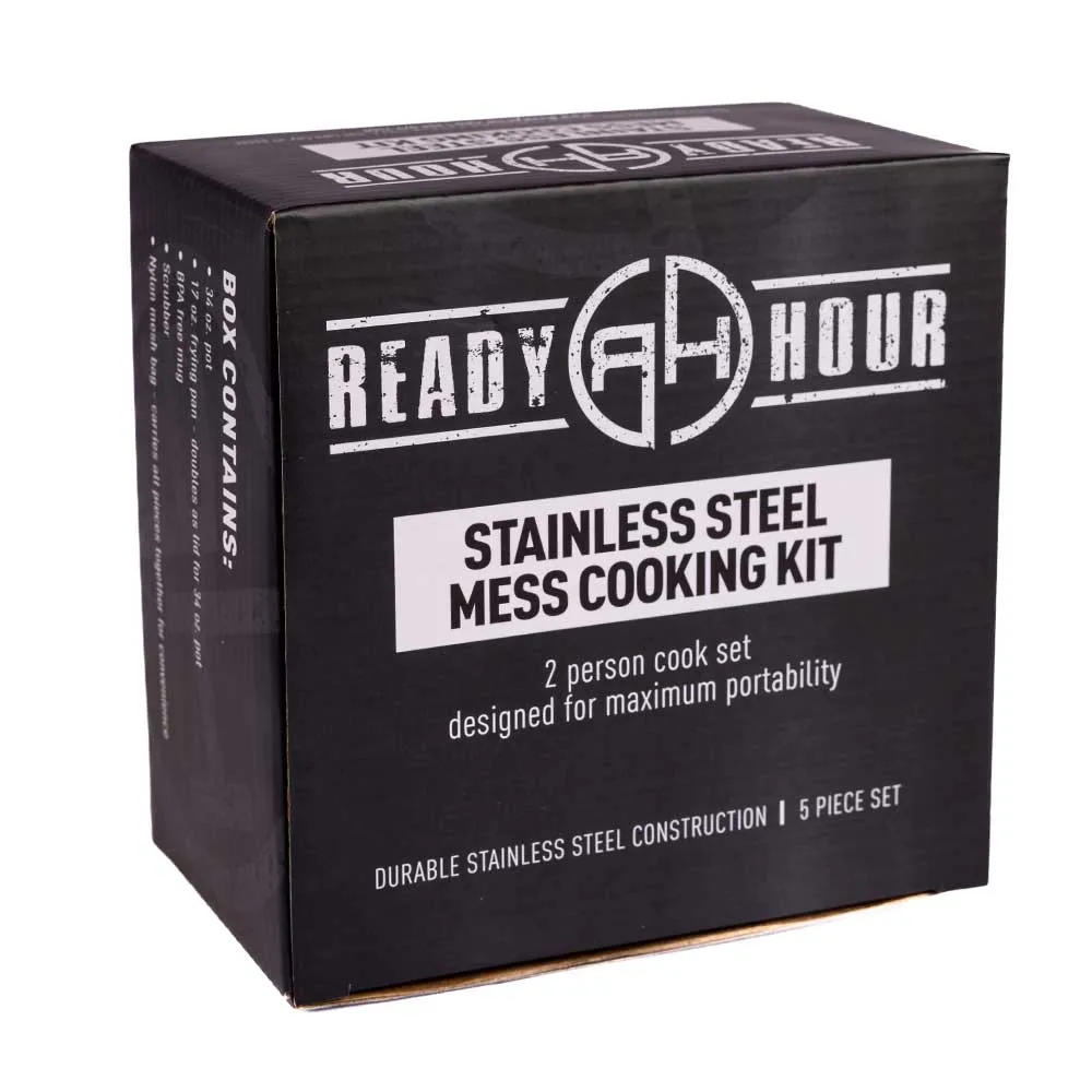 Ready Hour Stainless Steel Mess Cooking Kit (5-piece)