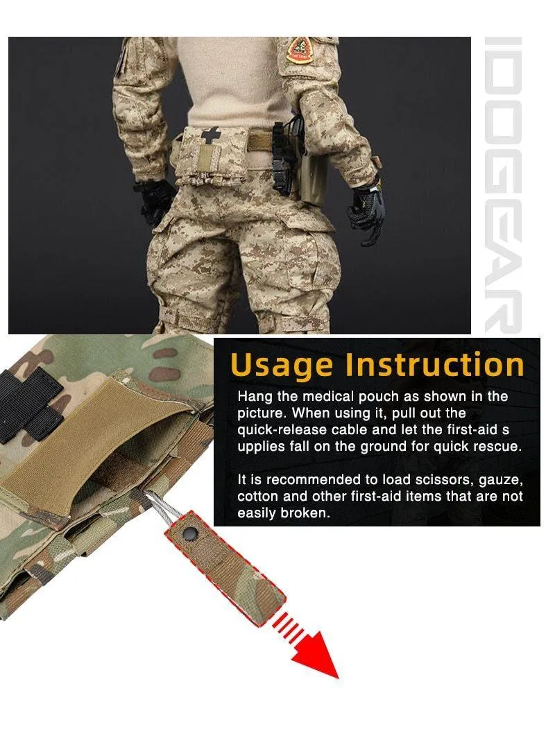 Tactical Medical Pouch Organizer First Aid Kit Bag MOLLE 9022B Medical