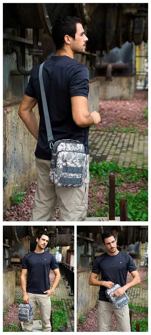 Tactical MOLLE Crossbody Shoulder Messenger Bag Waterproof