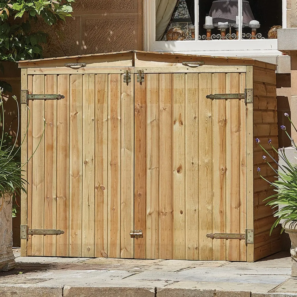 Woodshaw Double Wheelie Bin Store