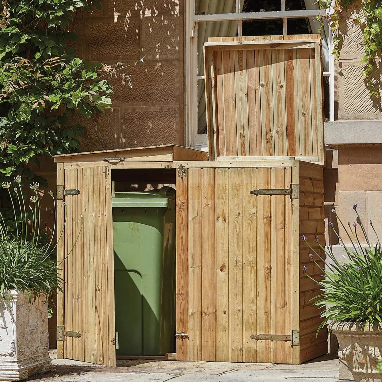 Woodshaw Double Wheelie Bin Store