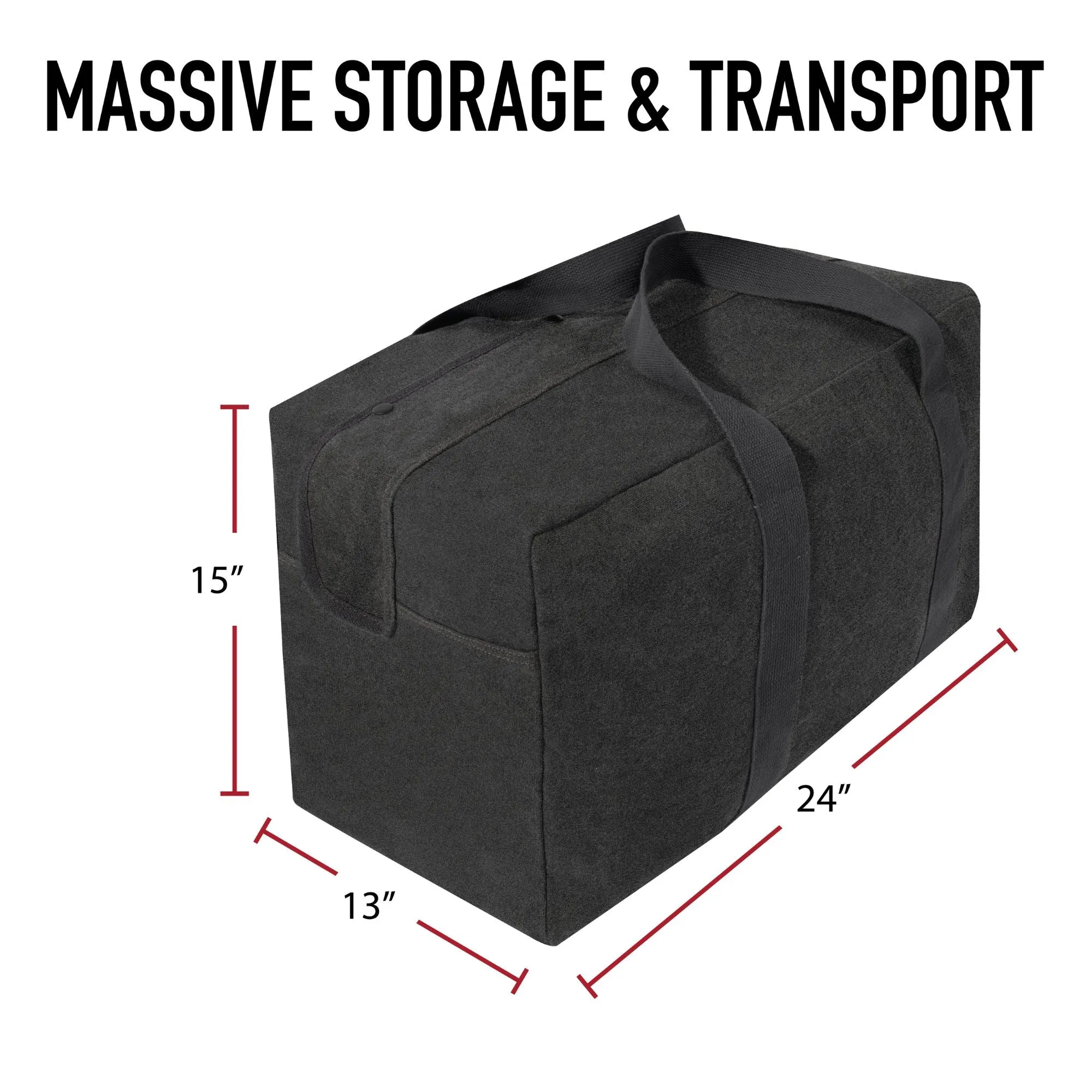 Work Brown Canvas Parachute Cargo Bag Extra Large Duffle Bag 75L